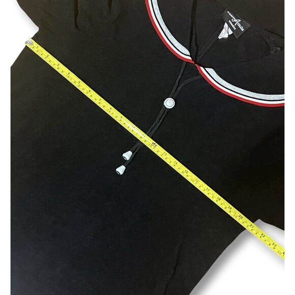 Positive Attitude Sailor Style Tunic Black Beach Cover Nautical Top Sz 18 VTG - Picture 10 of 11